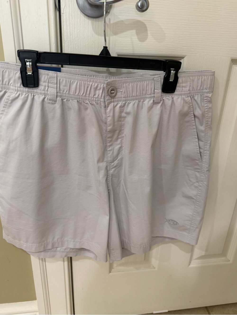 AFTCO Light Gray Elastic Waist Hybrid Shorts